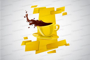 Cup Of Coffee Print Design