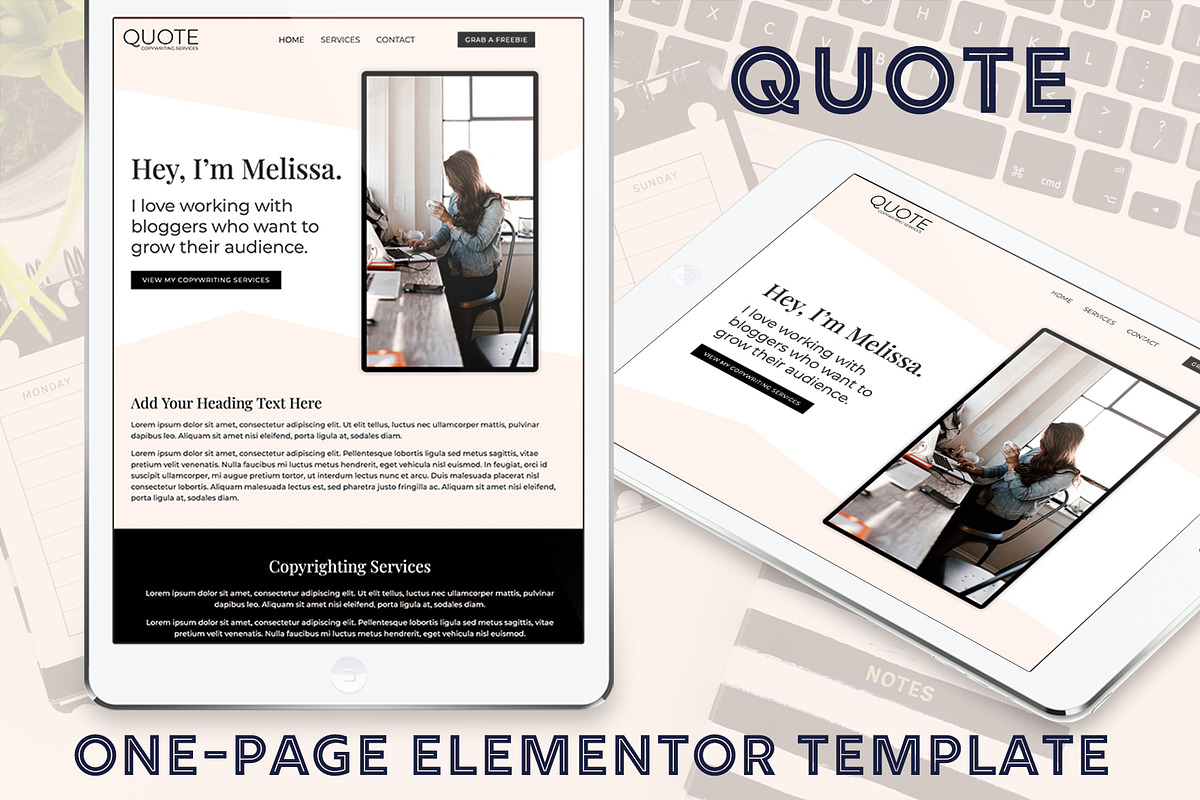 Quote // Elementor Template, a WordPress Template by by Masselyn (Photo 1 of 2)