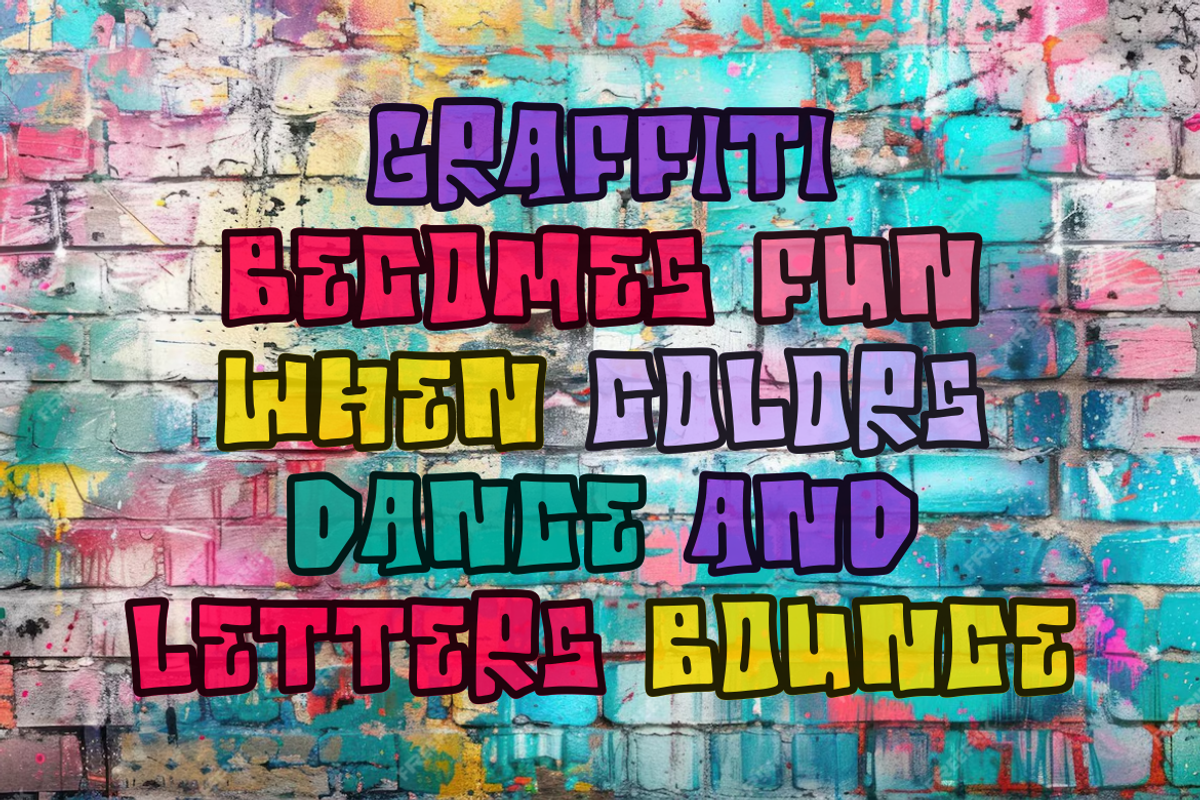 Graffiti Brick - Graffiti Font, a Font by PutraCetol Studio (Photo 3 of 5)