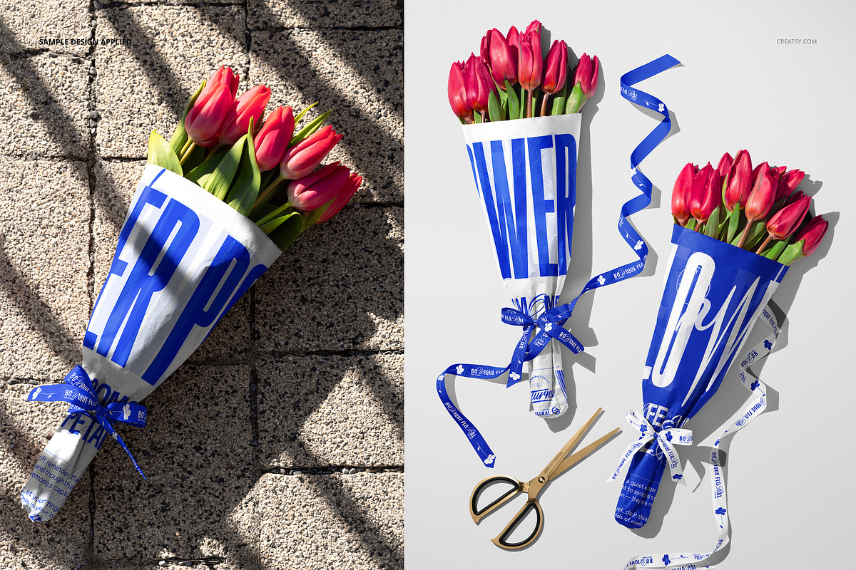Bouquet Tissue Wrapping Paper Mockup, a Merchandise Mockup by creatsy5 (Photo 5 of 22)