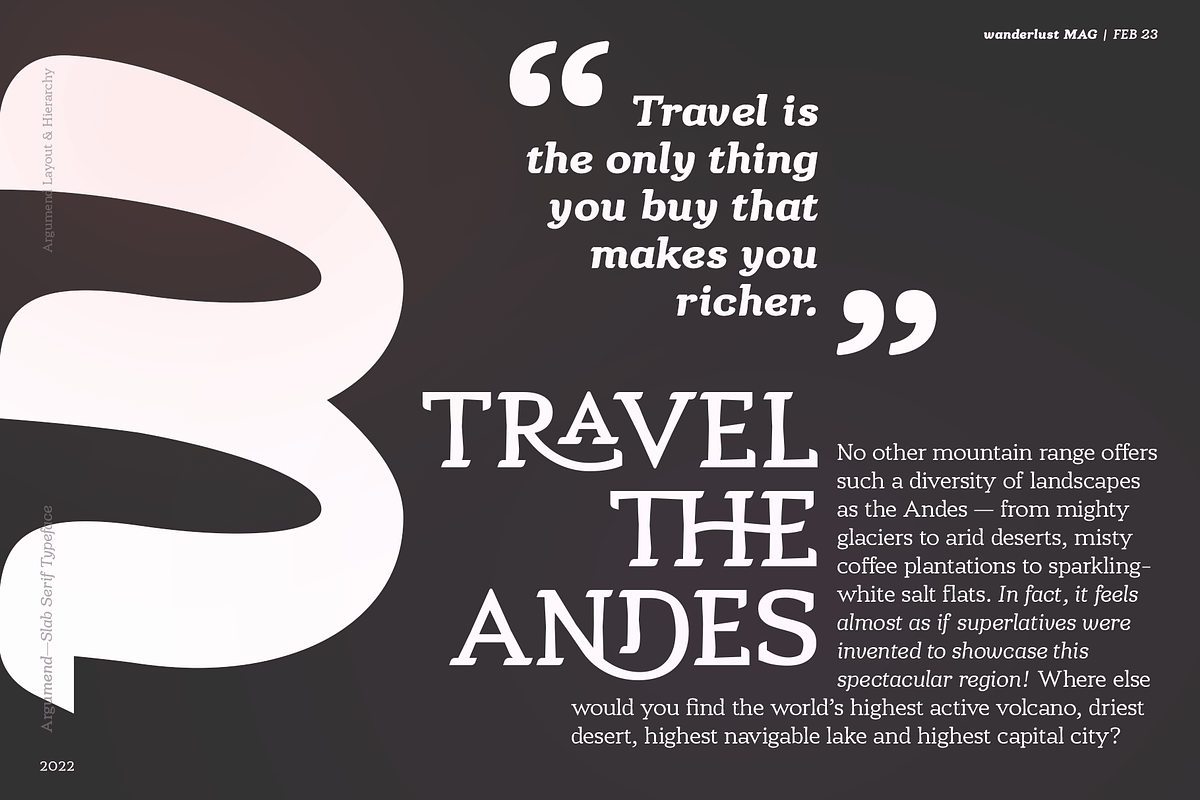 Argumend | A Humanistic Slab Serif, a Slab Serif Font by Ayca Atalay (Photo 2 of 8)