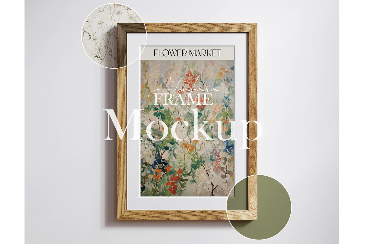 Wooden frame mockup close up, a Household Mockup by Artjafara (Photo 1 of 7)