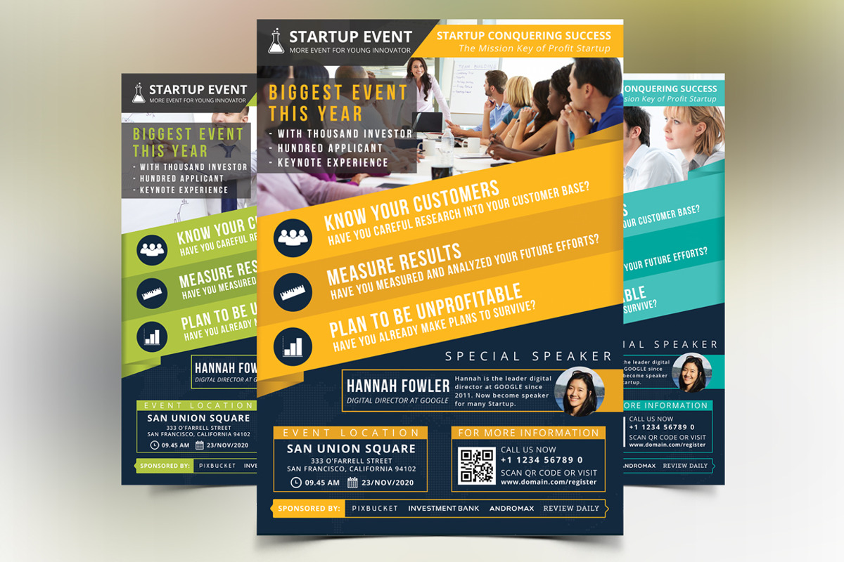 Startup Event Flyer Template, a Flyer Template by Affantjie Photowork (Photo 3 of 6)