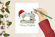 Christmas Sewing Machine PNG, an Illustration by designcity5 (Thumbnail 4 of 8)