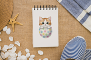Easter Eggshell Cats PNG Clipart., an Animal Illustration by KennedyStudio (Thumbnail 4 of 5)