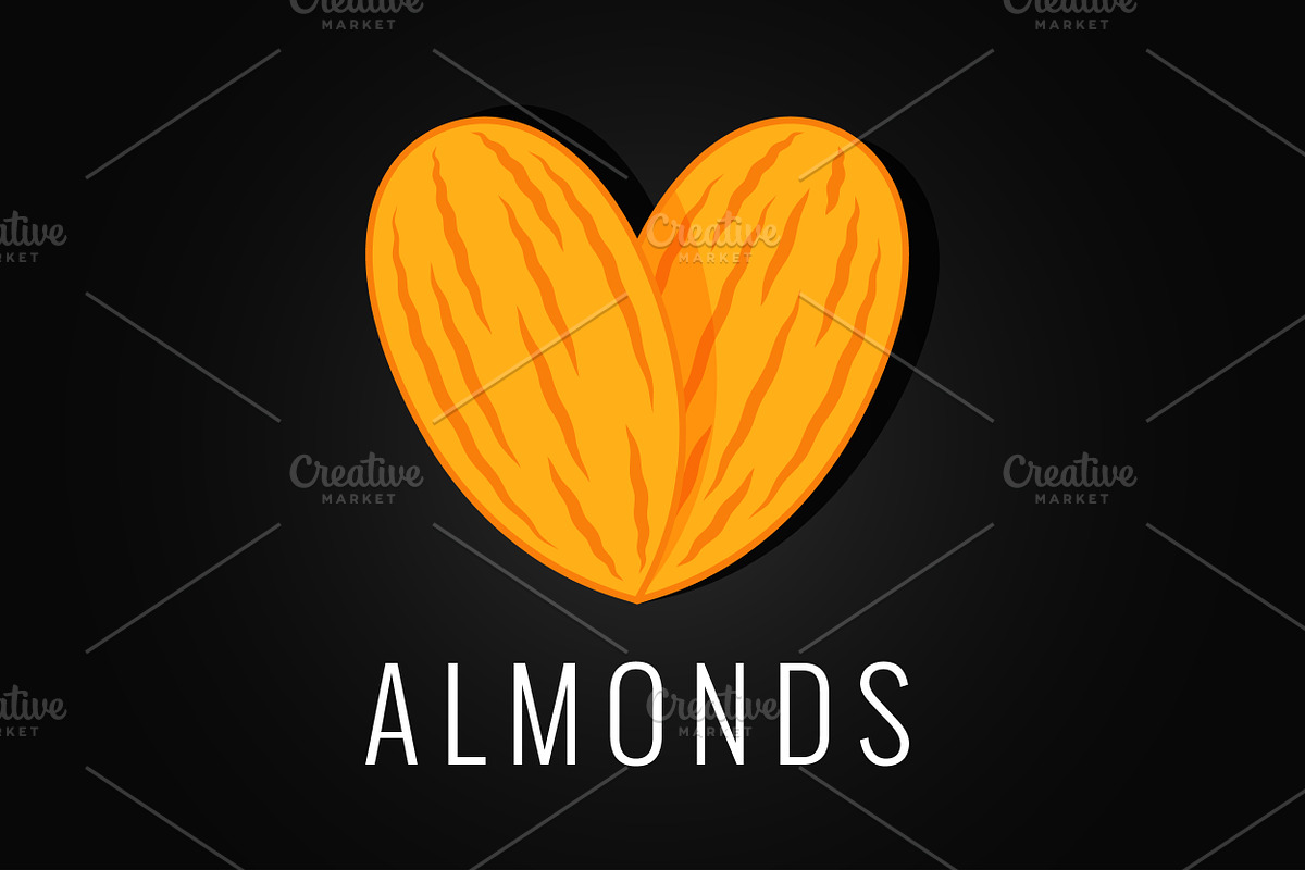 almonds logo design background, an Object Illustration by PushLogo (Photo 2 of 3)