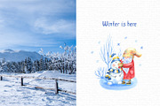 Winter Day Watercolor Collection, a Decorative Illustration by Anna Druzhkova (Thumbnail 14 of 17)