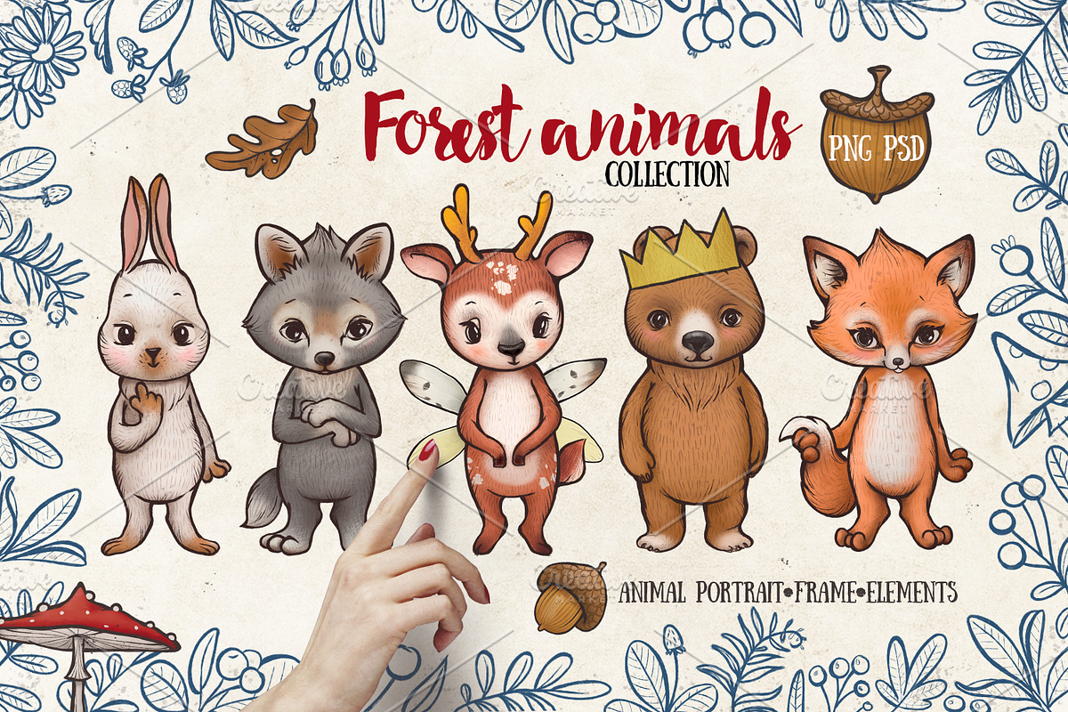Forest animals, an Animal Illustration by TanyaSchuka (Photo 1 of 5)