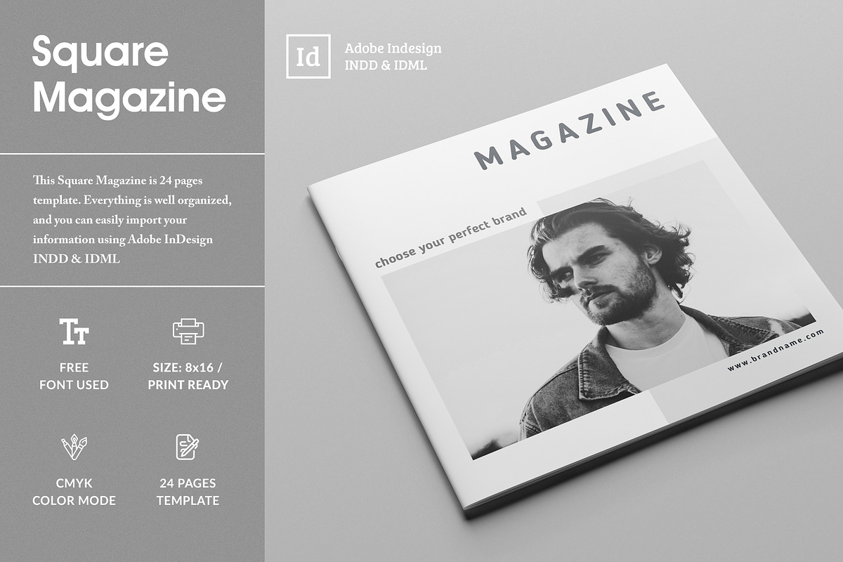 Square Magazine, a Magazine Template by ArtisticLand