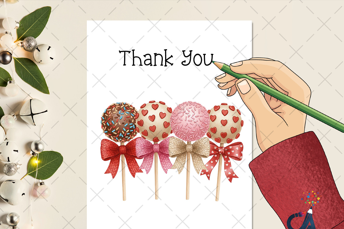 Faux Crochet Valentines Lollipop Png, an Illustration by Creative Art (Photo 2 of 6)