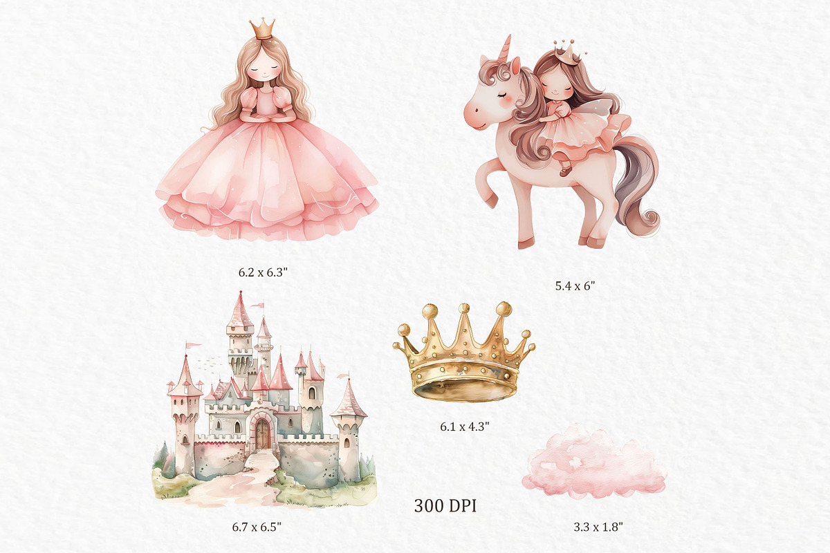 Pink baby princess clipart, a Person Illustration by MyLittleMeow (Photo 8 of 8)