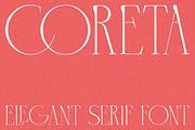 Coreta, a Serif Font by Forberas Club (Thumbnail 1 of 7)