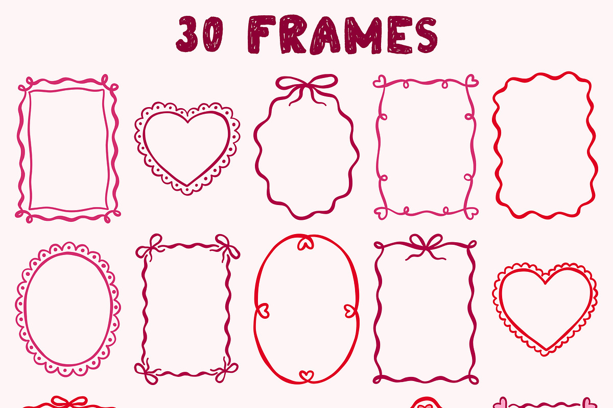 Valentine Frames And Illustrations, an Object Graphic by ArtFM (Photo 6 of 11)