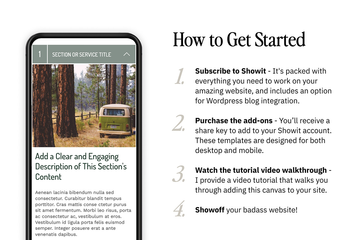 Stretch Accordion Showit Template, a Websites & App Template by Amanda Pena Design (Photo 5 of 6)