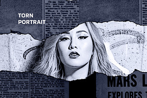 Torn Portrait Photo Effect, a Layer Style Add-On by graphypix