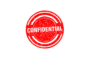 Confidential Stamp On White