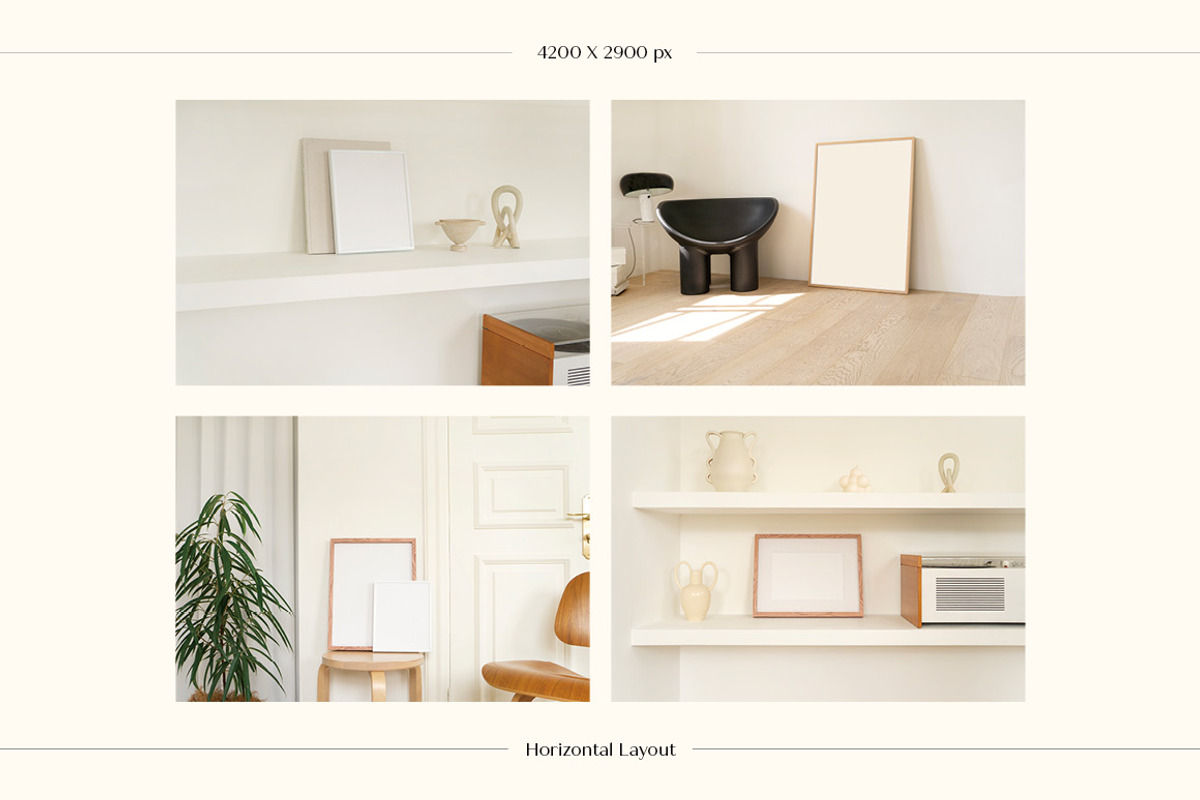 Interior Frame Mockup Bundle, a Print Template by LOPEstudio (Photo 2 of 11)