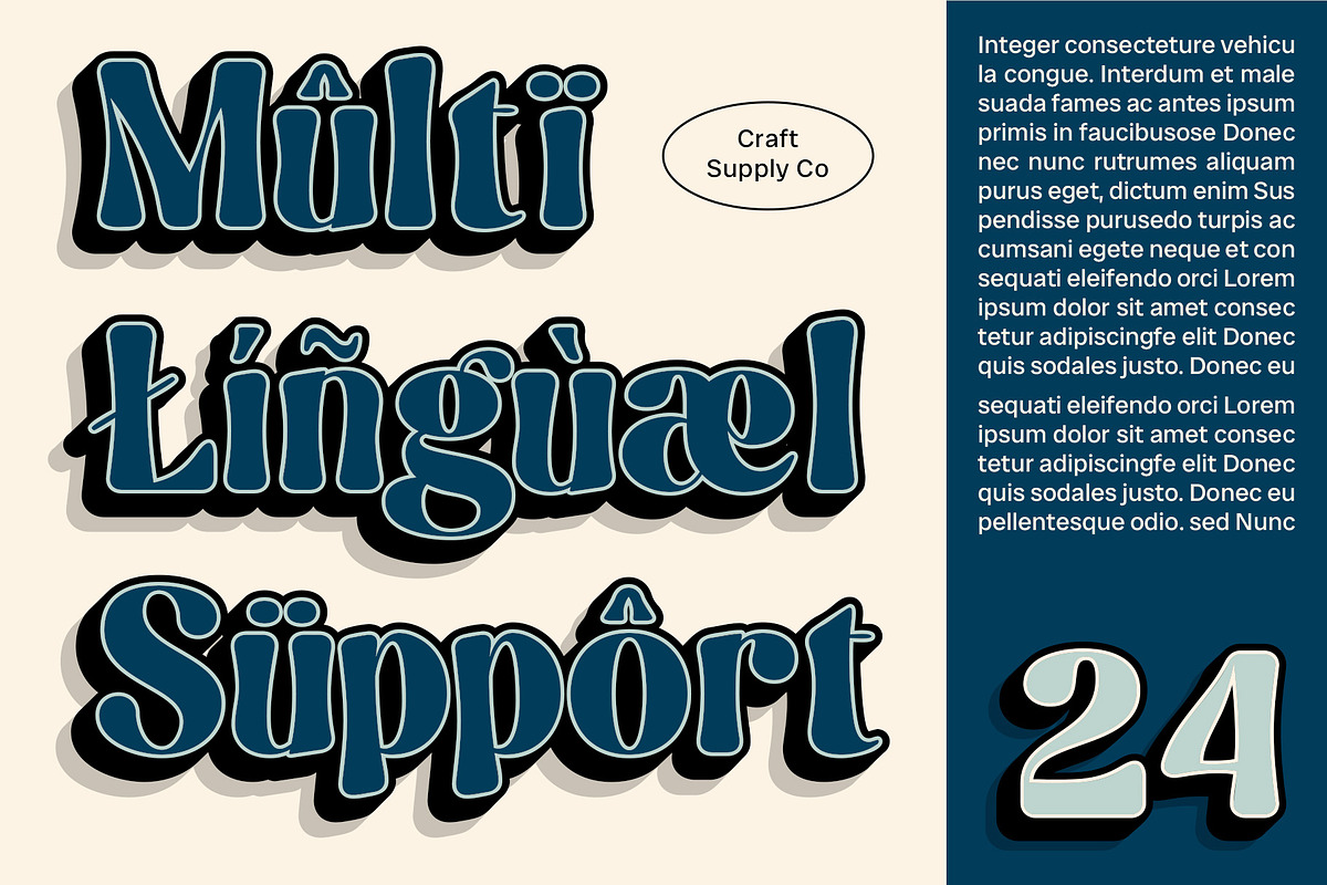 Askey Rounded 3D, a Serif Font by Craft Supply Co. (Photo 5 of 8)
