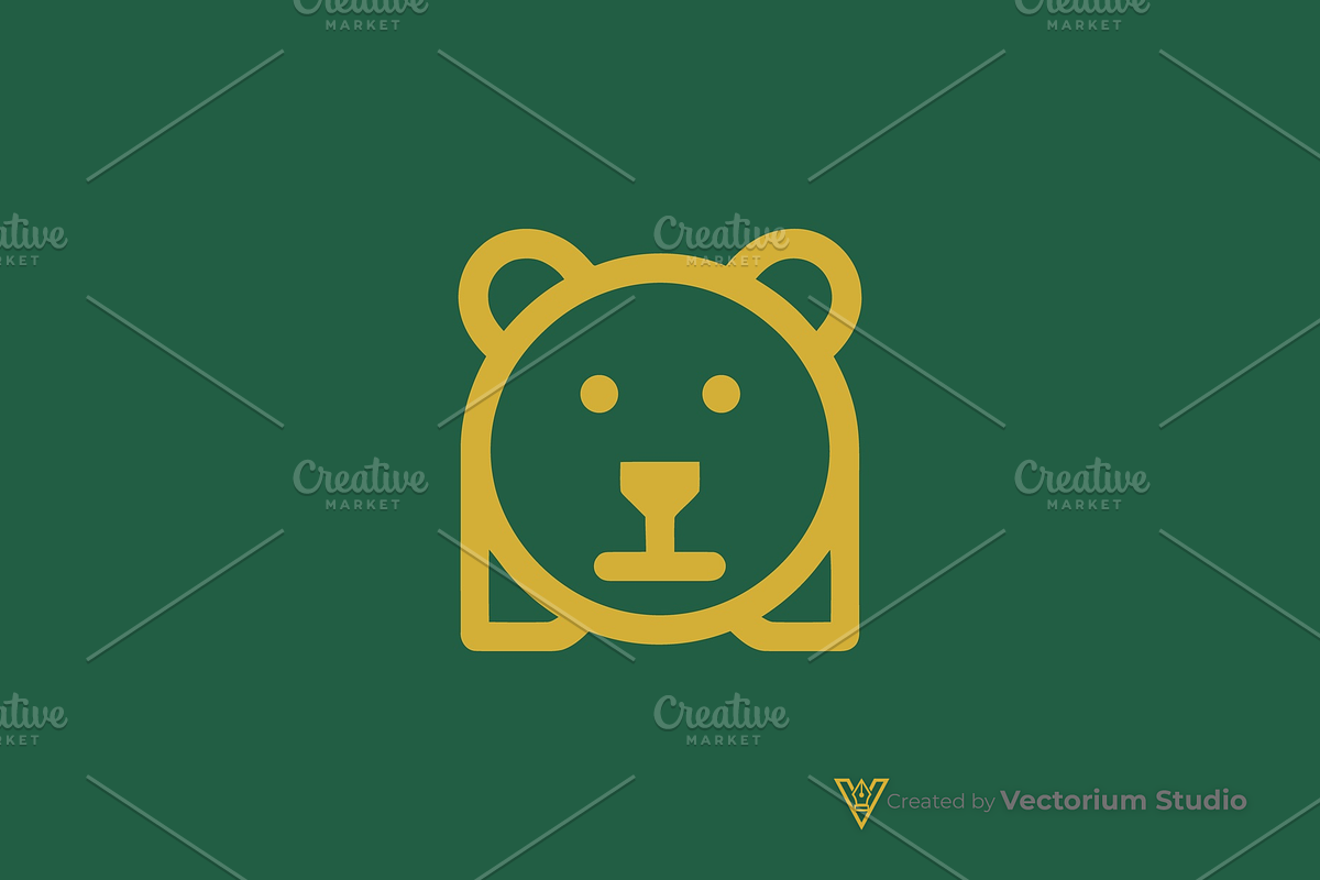 Bear Minimalist Icon Logo, a Branding & Logo Template by Vectorium Studio (Photo 1 of 5)