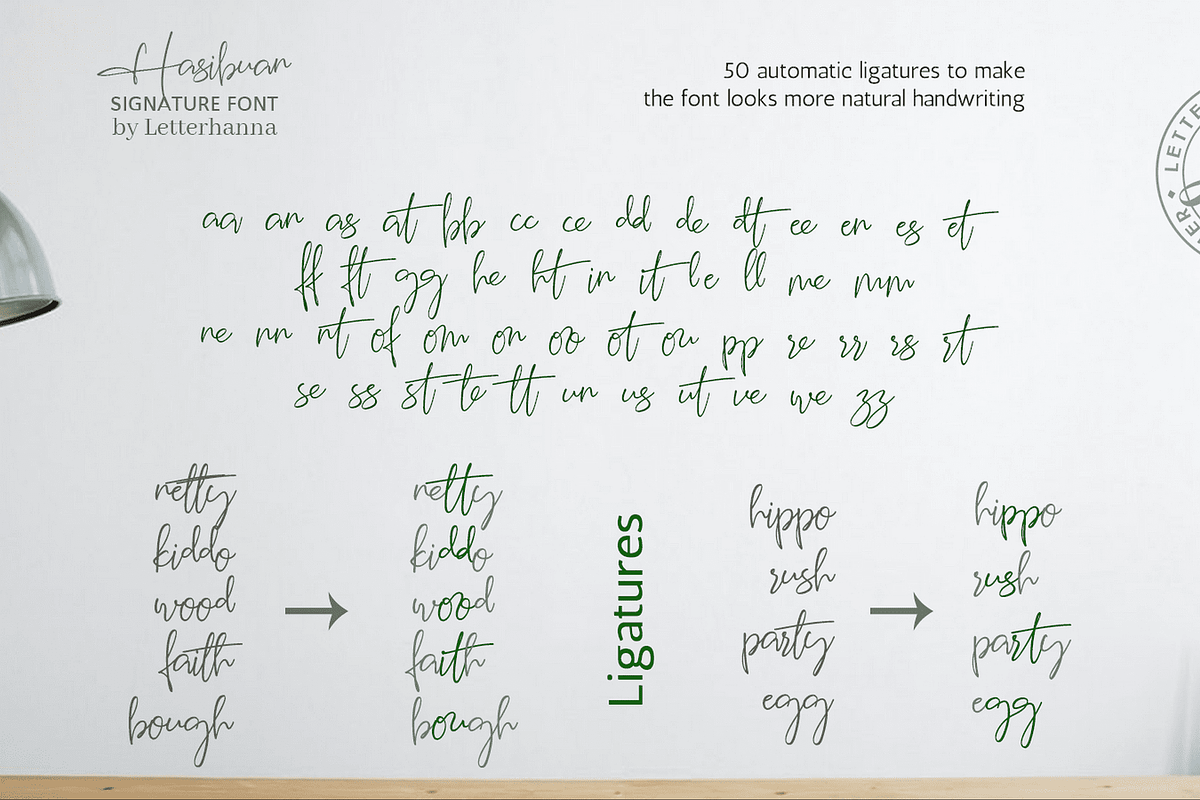 Hasibuan Font, a Script Font by Letterhanna Studio (Photo 13 of 17)