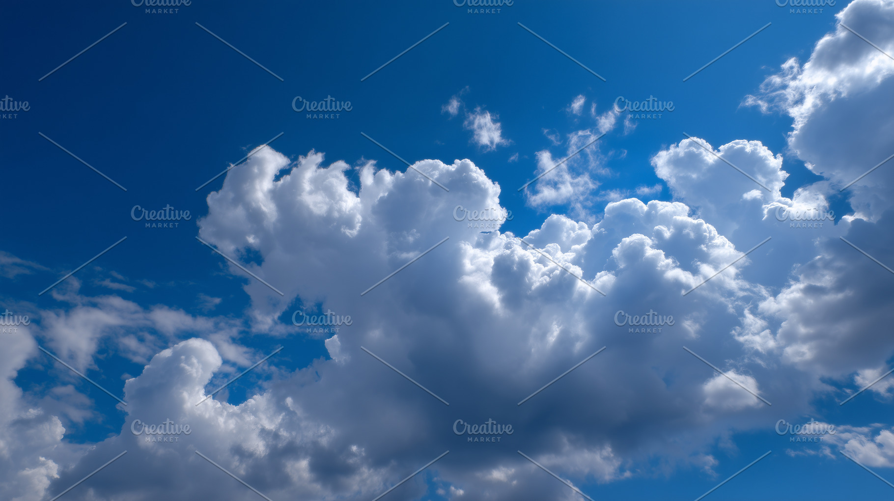 Fluffy cumulus clouds drift across, a Nature Photo by MistyDay