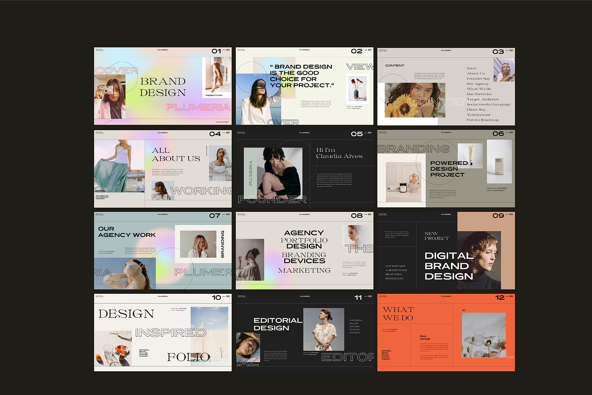 Plumeria - Brand Guidelines PPTX, a Presentation Template by Dirtytemp Studio (Photo 9 of 11)