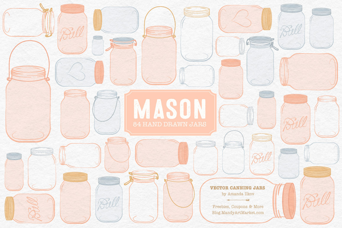 Peach Jar Vectors & Clipart, an Illustration by Amanda Ilkov (Photo 1 of 4)