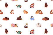 Funny guinea pigs set + patterns, an Animal Illustration by PaperTrident (Thumbnail 2 of 5)