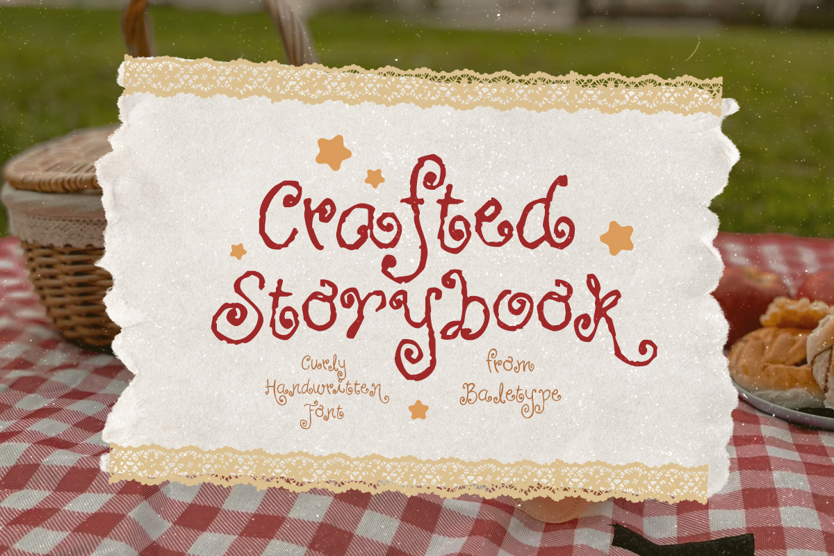 Crafted Storybook - Rough Curly Font, a Handwritten Font by Bale Type (Photo 12 of 12)