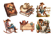 Western Cowgirl Book Clipart, an Illustration by Daily.Designs (Thumbnail 3 of 5)