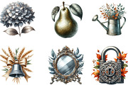 Silver Vintage Aesthetic Autumn Png, an Illustration by cherrydesign (Thumbnail 2 of 3)