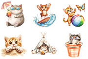 Funny Summer Cats, an Illustration by DreamArtGraphic (Thumbnail 3 of 4)