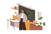Teachers in school classroom set, an Education Illustration by Good Studio (Thumbnail 4 of 9)