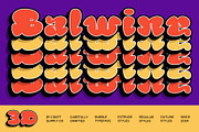 Balwine 3D, a Sans Serif Font by Craft Supply Co. (Thumbnail 1 of 7)