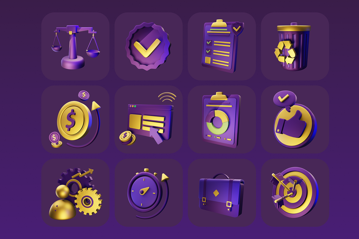 Profit- Business Icons 3D Set, a 3D by Laimmilka (Photo 5 of 5)