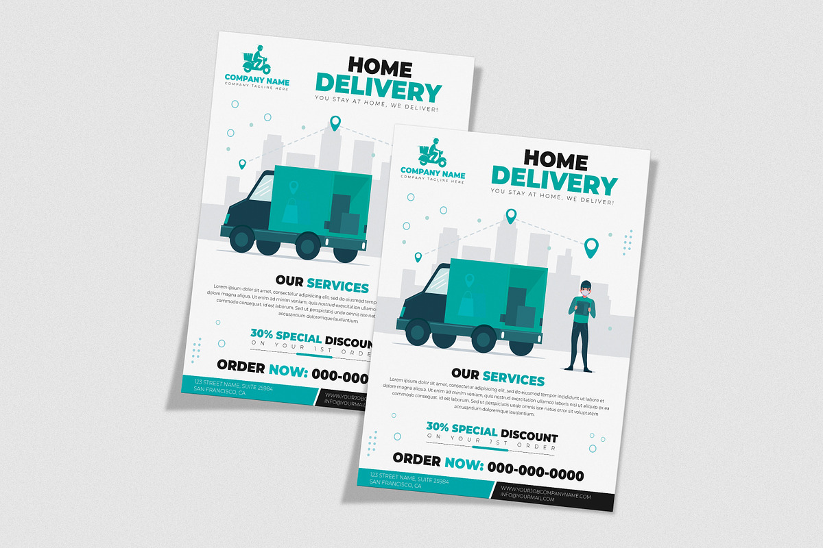 Multipurpose Delivery Service Flyer, a Flyer Template by Designscozy (Photo 4 of 5)