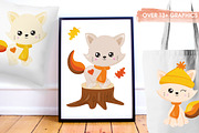 Fall Cats, an Illustration by PrettyBundles (Thumbnail 5 of 5)