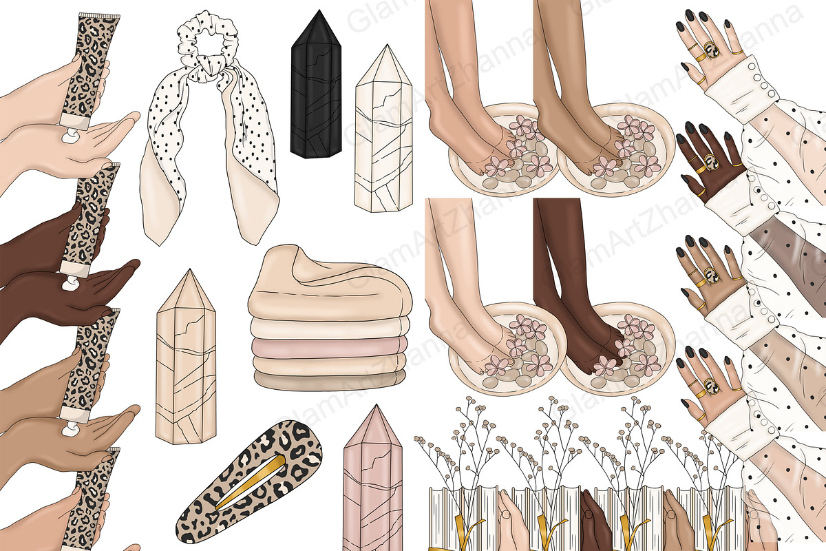 Self Love Clipart, a Healthcare Illustration by GlamArtZhanna (Photo 3 of 5)