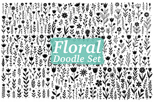 Minimalist Floral Doodle Pack, an Illustration by Designs_River