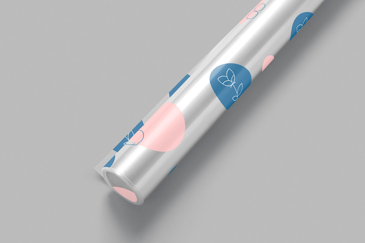 Transparent Wrapping Sheet Mockups, a Packaging Mockup by DesignNeutrons