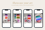 Framed Posters Mockup Gallery ATELIA, a Print Template by Bonumo (Thumbnail 6 of 8)