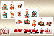 Merry Christmas Fussy-1 Cuts, an Animal Illustration by CraftArtStory (Thumbnail 2 of 6)
