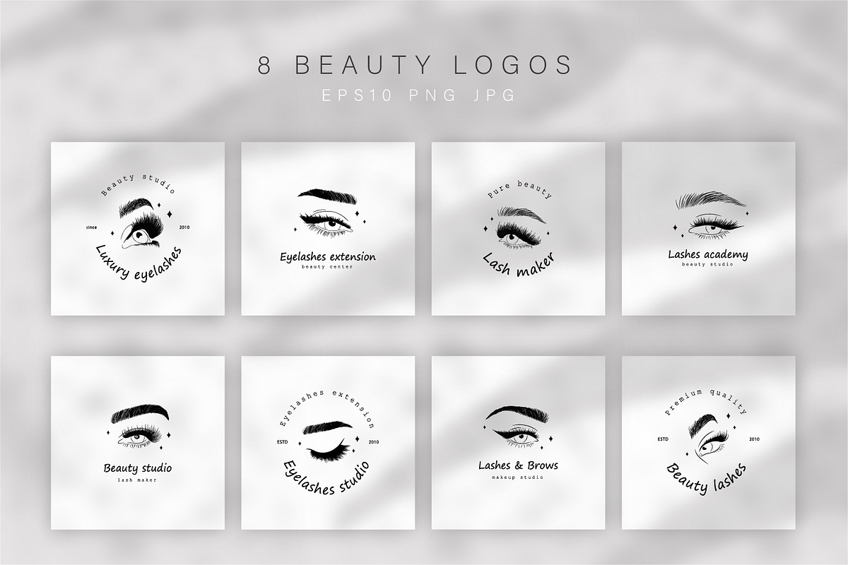 Eyelashes logo kit, an Object Graphic by KeronnArt (Photo 2 of 6)
