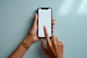 Exploring content on a phone, a Photo by Beautiful things