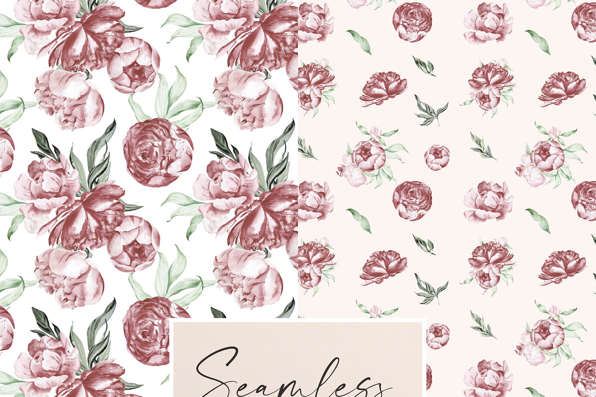 Watercolor Vintage Peonies, an Illustration by Olga Koelsch (Photo 5 of 15)