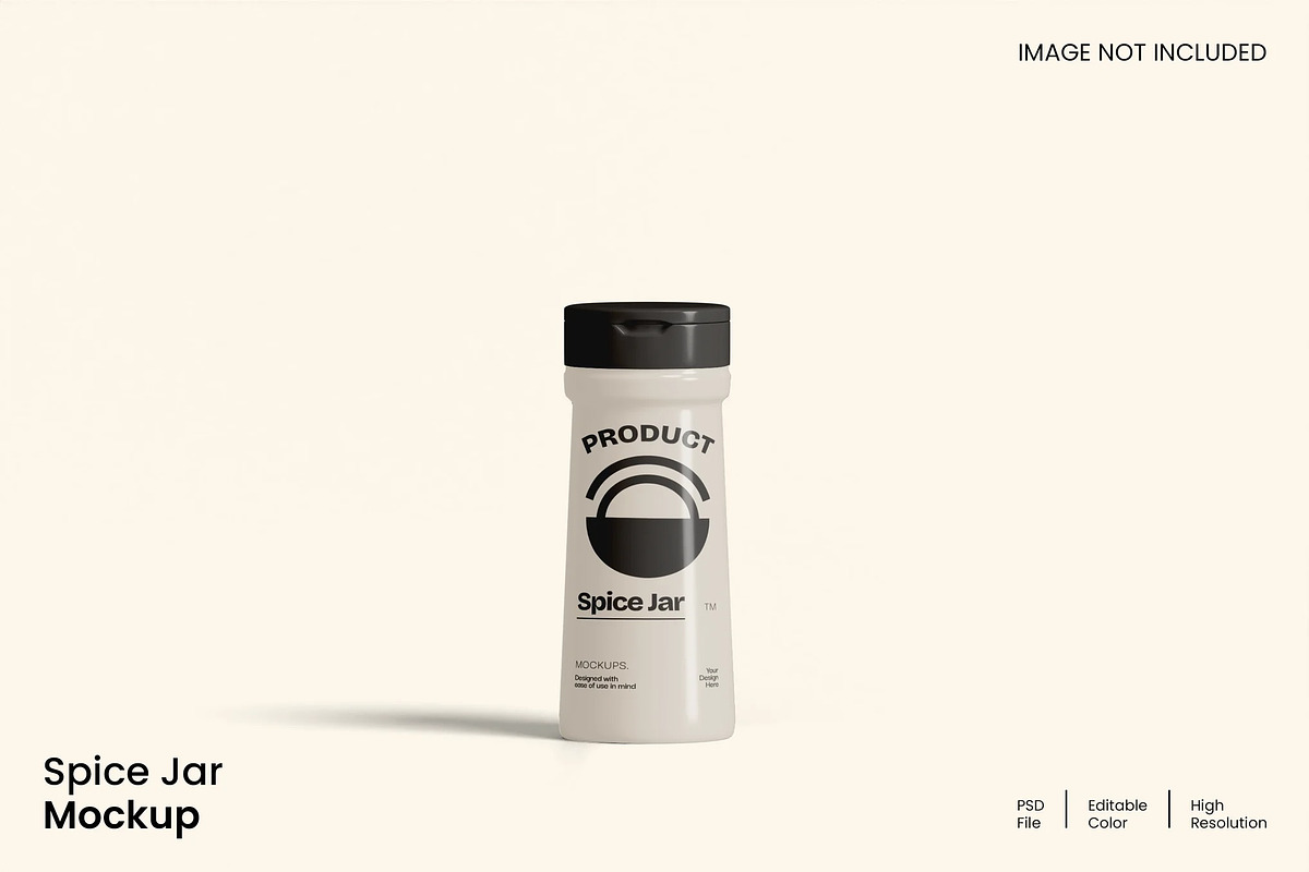 Spice Jar Mockup, a Packaging Mockup by renderstockmarket