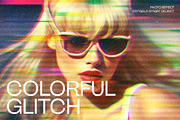 Colorful Glitch Photo Effect, a Layer Style Add-On by dokudokunomi (Thumbnail 1 of 5)