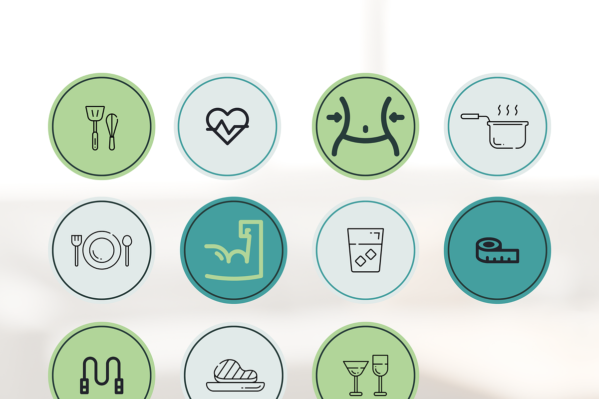 Health Instagram Highlight covers, a Social Media Template by The Social Stuff (Photo 6 of 10)