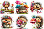 Spring Hedgehog Clipart, an Illustration by Daily.Designs (Thumbnail 5 of 7)
