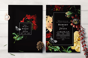 FLOWER WEDDING INVITATION SET